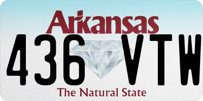 AR license plate 436VTW