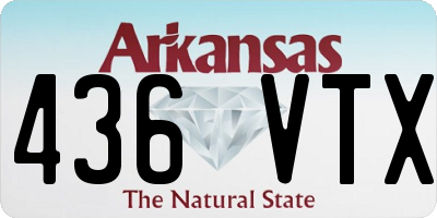 AR license plate 436VTX