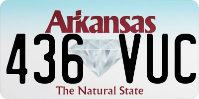 AR license plate 436VUC