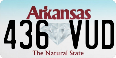 AR license plate 436VUD