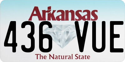 AR license plate 436VUE