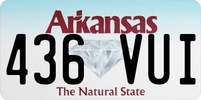 AR license plate 436VUI