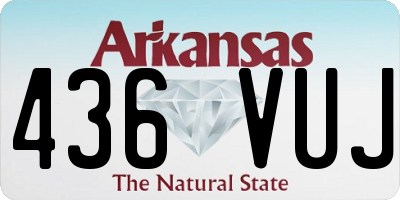 AR license plate 436VUJ