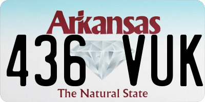 AR license plate 436VUK