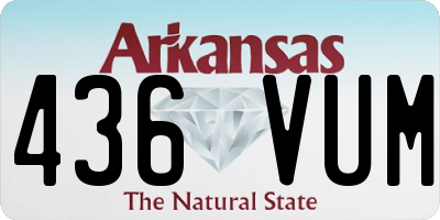 AR license plate 436VUM