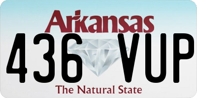 AR license plate 436VUP