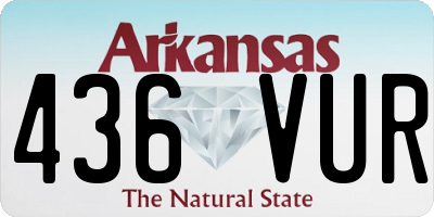 AR license plate 436VUR