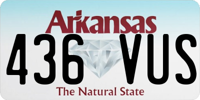 AR license plate 436VUS