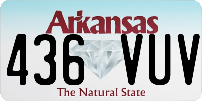 AR license plate 436VUV