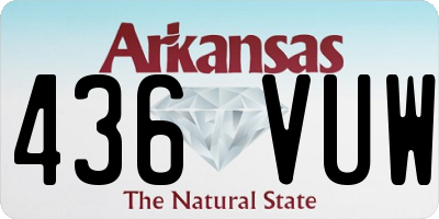 AR license plate 436VUW