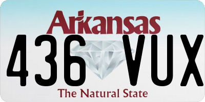 AR license plate 436VUX