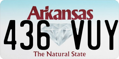 AR license plate 436VUY