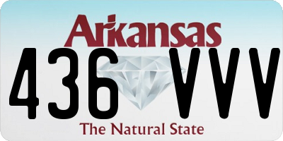 AR license plate 436VVV