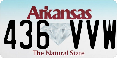 AR license plate 436VVW