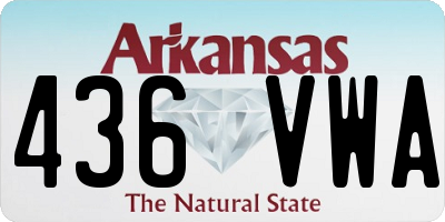 AR license plate 436VWA