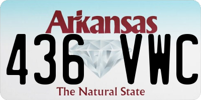 AR license plate 436VWC