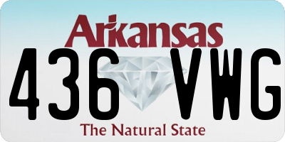 AR license plate 436VWG