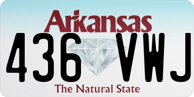 AR license plate 436VWJ