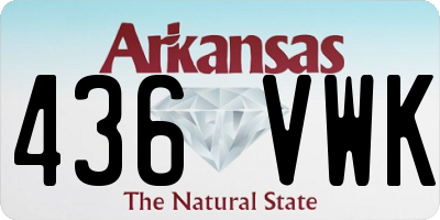 AR license plate 436VWK