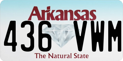 AR license plate 436VWM