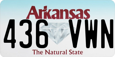 AR license plate 436VWN