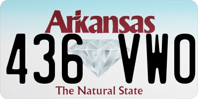 AR license plate 436VWO