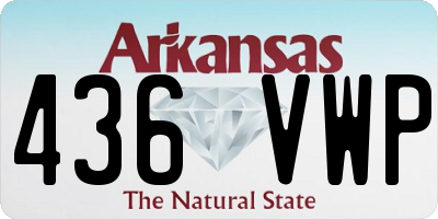 AR license plate 436VWP