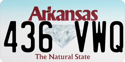 AR license plate 436VWQ