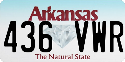 AR license plate 436VWR