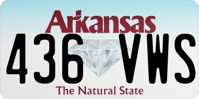 AR license plate 436VWS