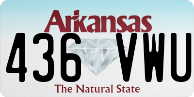 AR license plate 436VWU