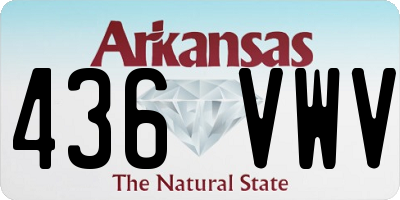 AR license plate 436VWV