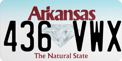 AR license plate 436VWX