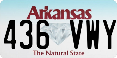 AR license plate 436VWY