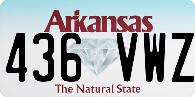 AR license plate 436VWZ