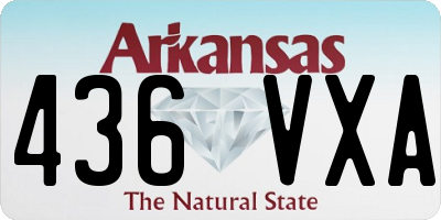 AR license plate 436VXA