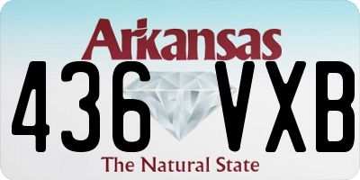 AR license plate 436VXB