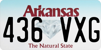 AR license plate 436VXG