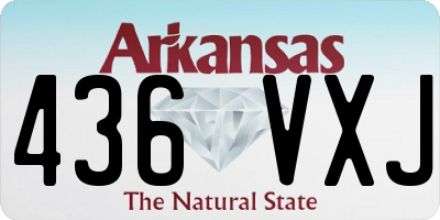 AR license plate 436VXJ