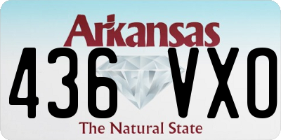 AR license plate 436VXO