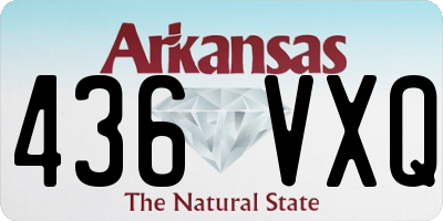 AR license plate 436VXQ