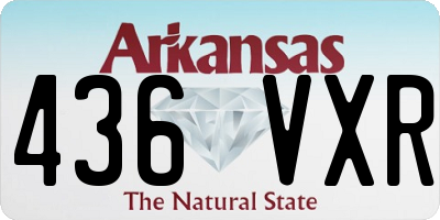 AR license plate 436VXR