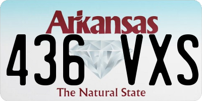 AR license plate 436VXS