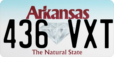 AR license plate 436VXT