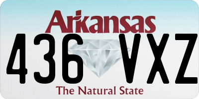 AR license plate 436VXZ