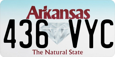 AR license plate 436VYC