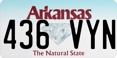 AR license plate 436VYN