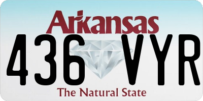 AR license plate 436VYR