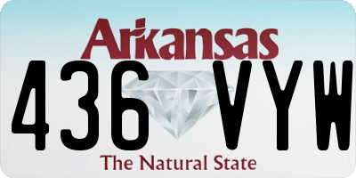 AR license plate 436VYW