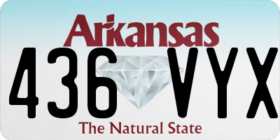 AR license plate 436VYX